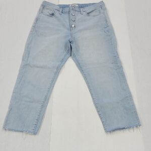 Madewell Light Blue High-Rise Slim Boyfriend Crop Women's Jeans Size 32